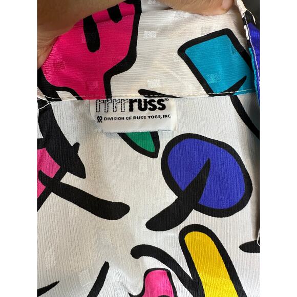 Colorful Abstract Button Down Shirt - Picture 7 of 9